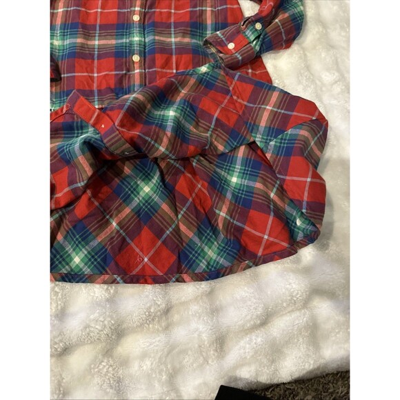Polo Ralph Lauren Girls Size 6 Dress Red Plaid Button Up Skirt - Picture 7 of 12